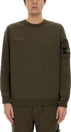 Stone Island Sweatshirt With Sleeve Pocket