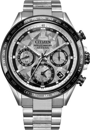 Citizen Attesa Eco-Drive Chronograph Silver Dial Mens Watch CC4076-65A