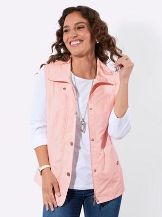 Casual Looks Kurzweste CASUAL LOOKS, Damen, Gr. 36, hellros&eacute;, 100% Polyester, unifarben, Westen Kurzweste
