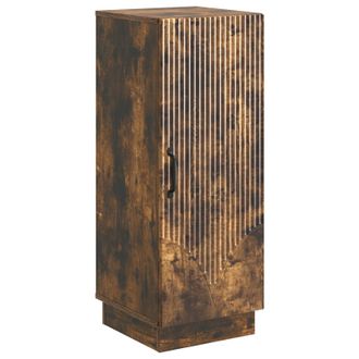 vidaXL Aparador Roble Ahumado 33 X 34,5 X 87 Cm Madera De Ingenier&iacute;a Vidaxl