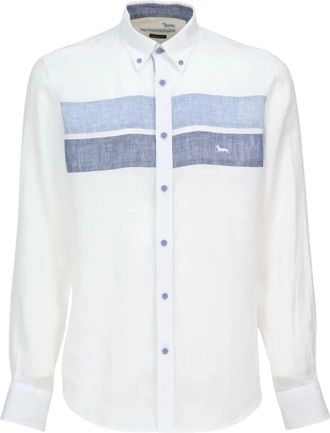 Harmont & Blaine Casual Katoenen Shirt - Heren - Casual Overhemden - Wit - XS - Katoen - Overhemden