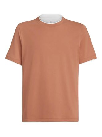 Brunello Cucinelli T-shirt girocollo - Arancione