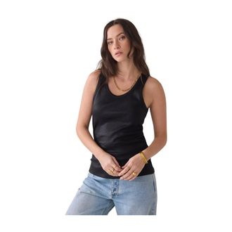 Summum Rib Tank Top Lisbon-5138 - Dames - Tops - Zwart - Maat: S Katoen