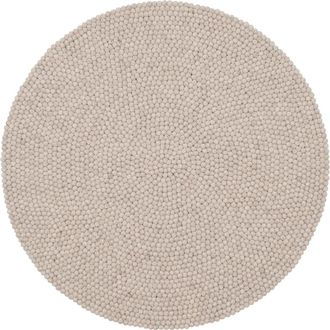 myfelt B&eacute;la Filzkugelteppich &Oslash; 140 cm, beige meliert
