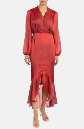 Santorelli Coco Midi Dress in Scarlet at Nordstrom, Size 4