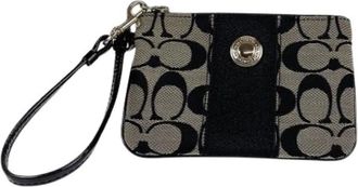 Coach Pre-owned Signature Canvas Wristlet - - Pre-owned - Donna - Nero - ONE SIZE
