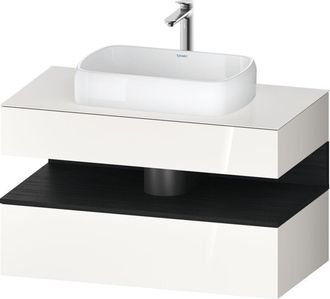 Duravit Duravit - Qatego Consola Mueble Bajo Lavabo, 1 Extra&iacute;ble, 1 Caj&oacute;n