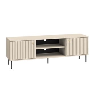 Petits Meubles Mueble TV 2 puertas estratificado Beige