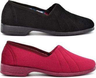 Generic Womens Rubber Sole Slippers Size 4 Ladies Slip On Slippers Size 7 Rubber Sole Slipper Ladies Slip On Slipper Sizes 3-8 Red/Black 6 UK