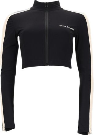 Palm Angels Logo Cropped High-Collar Bomber Jacket