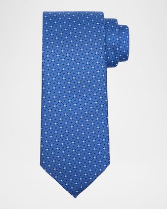Ermenegildo Zegna Men & apos;s Diamond-Print Silk Tie