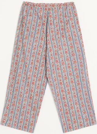 Valentino Pantalone Pigiama In Mussola Di Cotone Con Stampa Voyage Imaginaire Uomo BEIGE/BLU/ROSSO XS