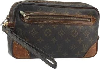 Louis Vuitton Pre-owned Clutches, female, Brown, Size: ONE SIZE Pre-owned Marly Dragonne GM Clutch Bag