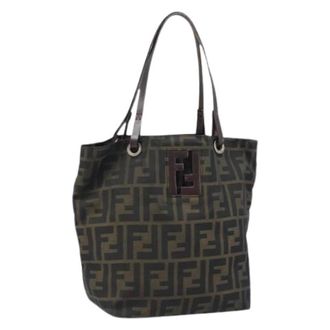 Fendi Pre-owned Zucca Canvas Handtas - Dames - Vintage Shopper - Bruin - ONE Size - Leer - Vintage