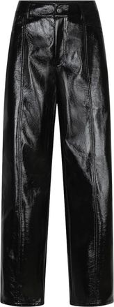 Dante6 Scene Patent Faux Leather Pants - Dames - Broeken - Zwart - Maat: XL Leer