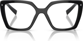 Prada 0pr 16zv Bold Oversized Square Frame Eyeglasses
