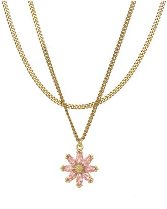 Rachel Reinhardt Jewelry 14K Plated Flower Necklace