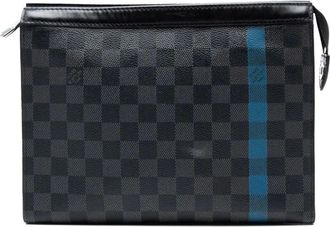 Louis Vuitton Clutch Damier Graphite Stripe Pochette Voyage MM 2018 - Nero