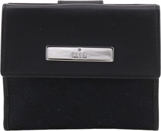 Gucci Black Gg Canvas Wallet (Bi-Fold) (Pre-Owned)
