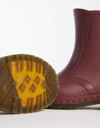 Dr. Martens 1460 - Stivali da pioggia unisex rosso ciliegia