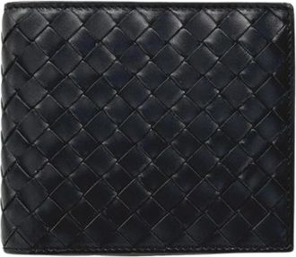 Bottega Veneta Pre-owned Bi-fold Portemonnee - Heren - Vintage Accessoires - Zwart - ONE Size - Leer - Vintage