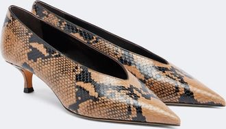Le Monde Beryl Le Monde B&eacute;ryl Babouche snake-effect leather pumps