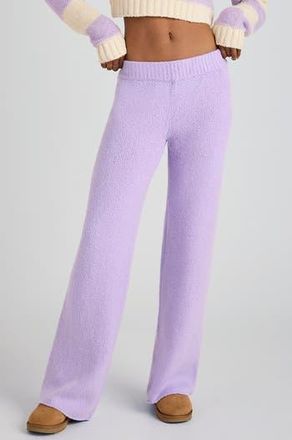 Florence By Mills Mid Rise Wide Leg Knit Pants in Millie Lavender at Nordstrom Rack, Size Xx-Small