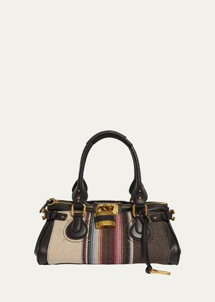 Chlo&eacute; Paddington Striped Leather Shoulder Bag