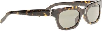 Saint Laurent Womens Sunglasses Havana Grey Acetate