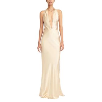 16Arlington Maren Gown - Dames - Avondkleed - Beige - M - Polyester - Kleedjes
