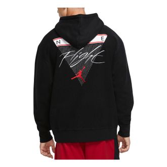 Nike Jordan Air Jordan Flight logo Printing Woven Casual Sports Pullover Black CZ1206-010