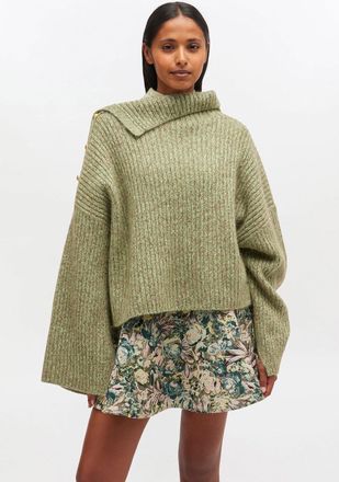 Ganni Green Mohair Sweater