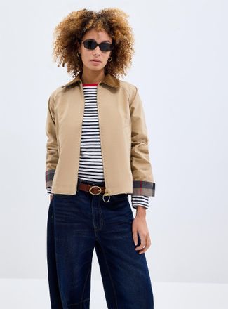 Barbour Womens Catlin tartan underside cropped jacket