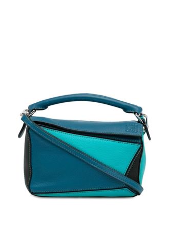 Loewe 2010-2023 kleine driekleurige Puzzel boekentas - Blauw