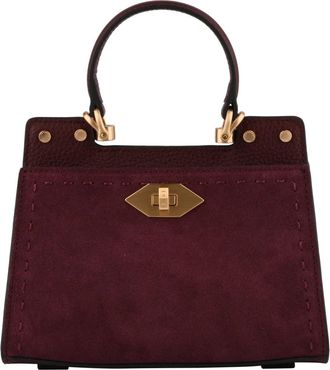Pourchet Trianon Daim - Dames - Handtassen - Rood - ONE Size - Su&egrave;de - Tassen