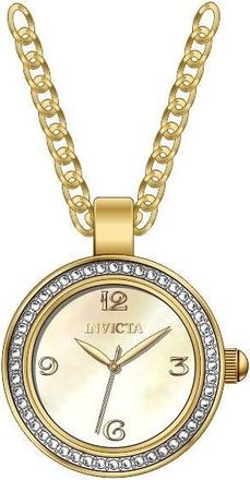 Invicta Mini Angel Quartz Crystal Gold Dial Ladies Watch 49932