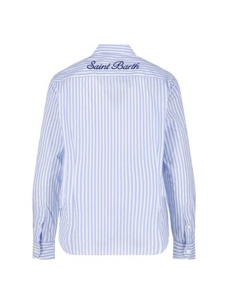 MC2 Saint Barth Womens Shirts Light Blue Cotton