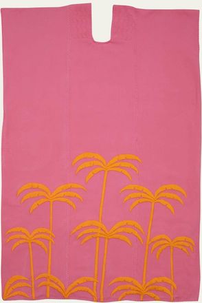 Pippa Holt Three Panel Embroidered Palm Tree Midi Kaftan