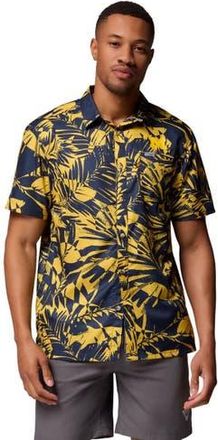 Columbia Mens Columbia Navy Michigan Wolverines Super Slack Tide Omni-Wick Button-Up Shirt at Nordstrom, Size X-Large