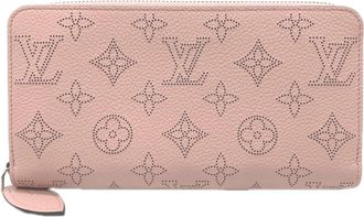 Louis Vuitton Mahina Pink Leather Long Wallet (Bi-Fold) (Pre-Owned)