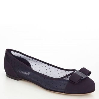 Ferragamo Varina Dots Ballet Flats, Size 7 C