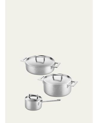 Mepra Attiva Pewter 6-Piece Cookware Set