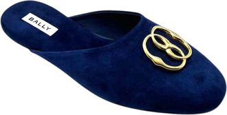 Bally Gylon 6303993 Mens Marine Suede Leather Slippers