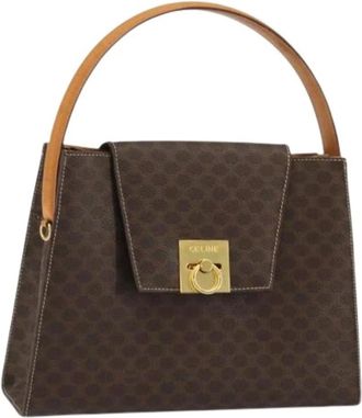 Celine Pre-owned Handbags, female, Brown, Size: ONE SIZE Pre-owned Vintage Macadam Hand Bag