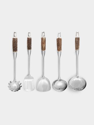 Lorenzi Milano Stag Antler Cooking Utensils (Set of 5)