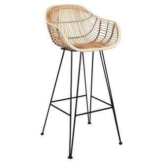 MisterWils (Taburete Farlo de fibras naturales color marr&oacute;n)