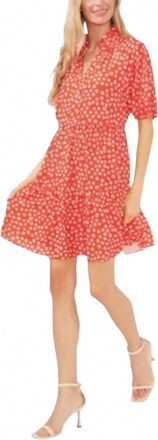 CeCe by Cynthia Steffe Daisy Mini Dress In Red