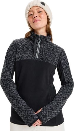 Roxy Pullunder ROXY Sayna Half Zip, Damen, Gr. XL, schwarz roxygram tonal, Obermaterial: 100% Microfaser;, Pullover Pullunder