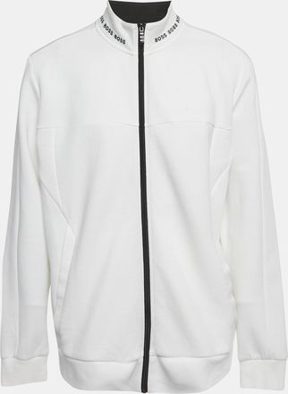 HUGO BOSS Boss By Hugo Boss White Jersey Zip-Up Skaz 1 Jacket