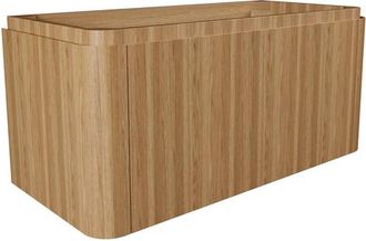 Saniclass Terra Wastafelonderkast - 100cm - 2 lades - afgeronde hoeken - sandwood (Licht eiken)